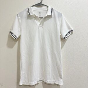 Uniqlo White Polo with Black Accents